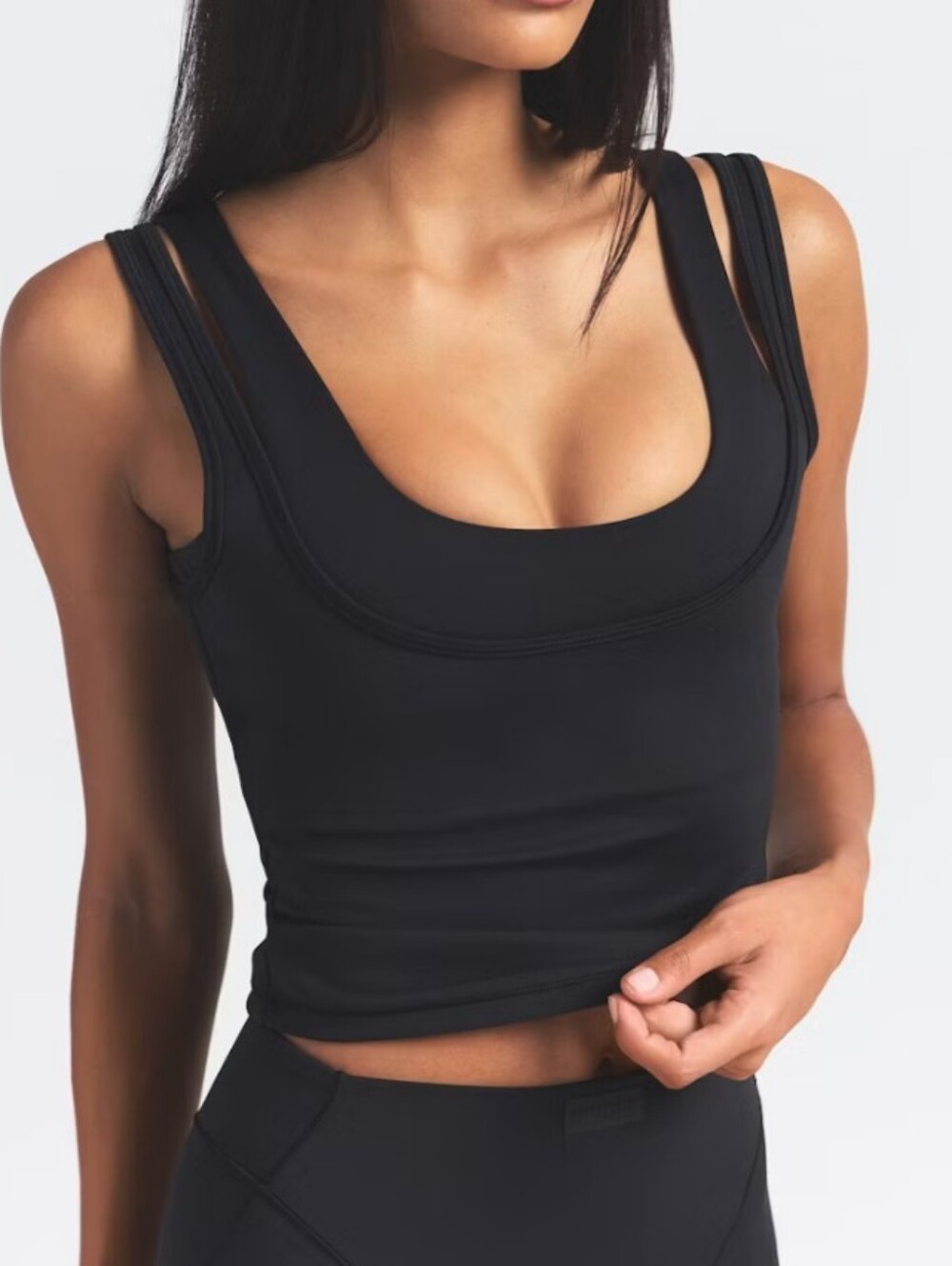 Nike SKIMS Double-Strap Scoop Tank - Black, S